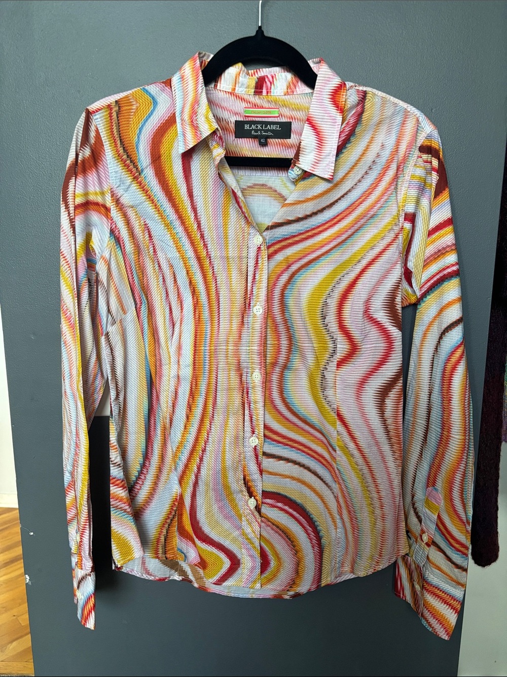 PAUL SMITH Black Label Gorgeous Luxury Italian Fabric Blouse Made in Portugal